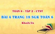 Bài 4 trang 18 SGK Toán 6 Tập 2 Chân trời sáng tạo